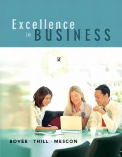 Excellence in Business by Michael H. Mescon, Courtland L. Bovee and 