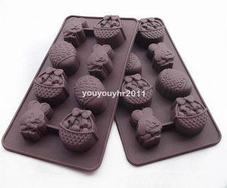   New Lucky Rabbit/Basket Cake Chocolate Jelly Ice Cookie Mold Mould Pan
