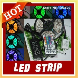 Led Strip RGB SMD 5050 Led Flexible Strip+12V 5A Power Supply+44keys 