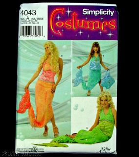 Simplicity 4043 Costume PATTERN Mermaid All Sizes! NEW!