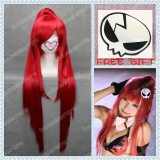 100cm Turren Toppa Gurren Lagann Yoko Red Ponytail Cosplay Wig +free 