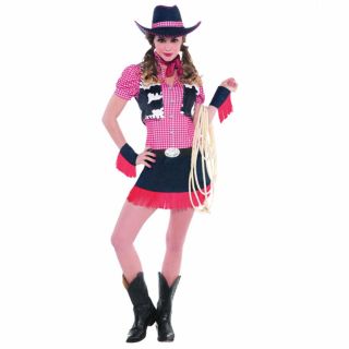 Adult Womans Wild West Outlaw Cowgirl Halloween Fancy Dress Costume