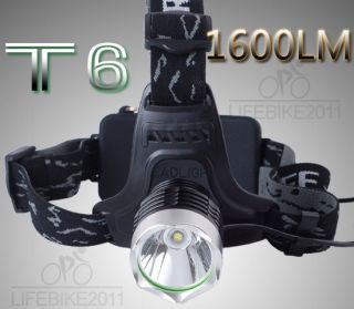 New 1600Lm CREE XM L XML T6 LED Headlamp Headlight 18650 Charger