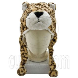 Leopard Animal Funny Mascot Plush Costume Adult Hat Cap