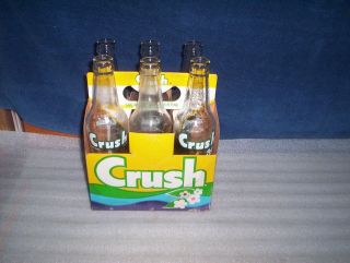 Vintage Orange Crush 6 Pack Cardboard Carton and 6 x 10oz Soda Pop 