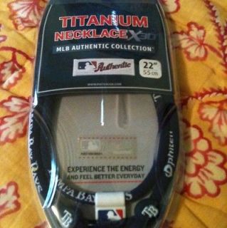 Newly listed NEW PHITEN X30 TITANIUM NECKLACE TAMPA BAY RAYS 22 IN