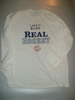 Labatt Blue beer real hockey shirt XL long sleeve NEW