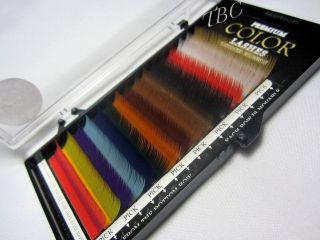 Alluring Rainbow Color Silk lashes C curl .20mm Eyelash Extension