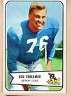 1954 Bowman Football 85 Lou Creekmur Lions