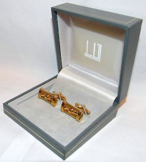 Gold DUNHILL Cufflinks In Original Case/Box from Dunhill ALL NEW/MINT 