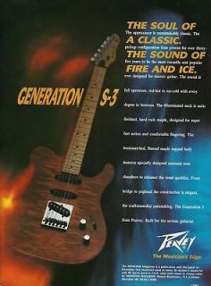 THE 1991 PEAVEY GENERATION 3 S 3 GUITAR AD 8X11 ADVERTISEMENT