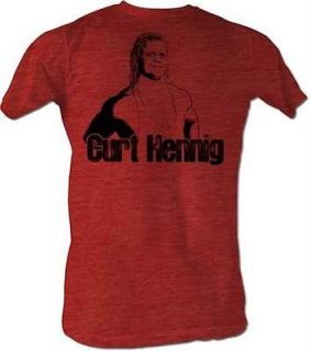 Mr Perfect Curt Hennig Red Heather T shirt New