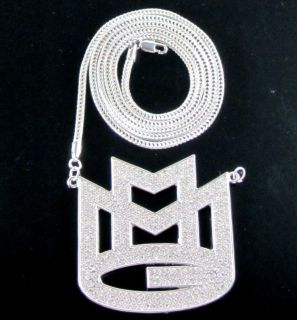 ICED OUT RICK ROSS MMG MAYBACH MUSIC GROUP PENDANT & 36 CHAIN 