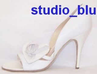 JOHN GALLIANO White Leather Heart DOrsay Shoes 10