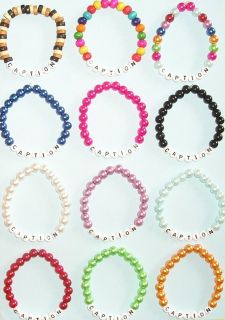   Bracelets VARIOUS POP DANCE MUSIC BANDS (3) in 12 Colours 8mm Beads