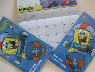 SpongeBob SquarePants 2013 2014 2 Year Pocket Planner Date Calendar
