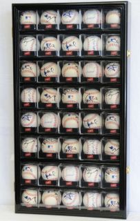40 Arcylic Cubes Baseball Cabinet Wall Display Case UV