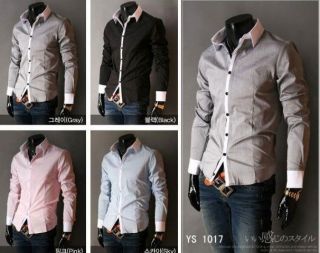 2012 Fashion Mens Luxury Stylish Casual Dress Slim Fit Shirts 5 