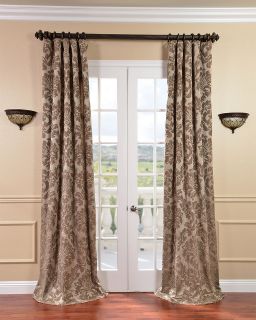 Astoria Taupe/ Mushroom Faux Silk Jacquard Curtains