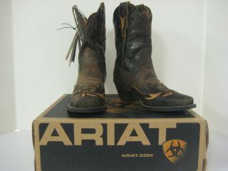 NIB Womens Ariat Dahlia 10008780 Brown Wingtip Snip Toe Cowboy Boots