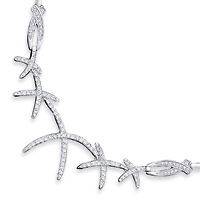 sterling silver cz tennis necklace in Fashion Jewelry