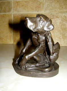   HEREDITIES COLD CAST BRONZE GREAT DANE DOG FIGURINE BY JEAN SPOUSE