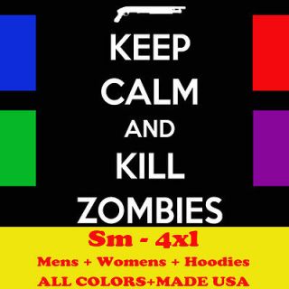 H919 KEEP CALM AND KILL ZOMBIE zombieland the walking dead T shirt 