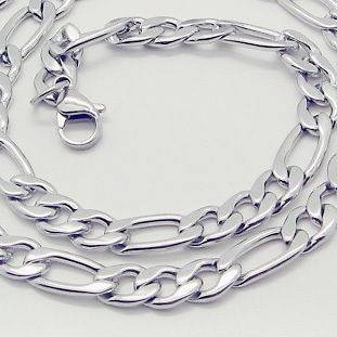 COOL FIGARO Stainless Steel CHAIN Necklace 24 7.5mm sn926
