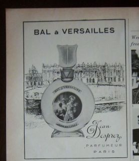 1968 Vintage JEAN DESPREZ Bal A Versailles Paris Perfume Bottle Ad