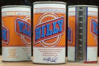BILLY CARTER BEER SS CAN  PURPLE LINES AT SEAM // COLD SPRING 