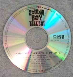 Soulja Boy   Kiss Me Thru the Phone   2008 U.S. PROMO cd   RARE!