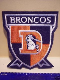 Vintage 1980s Denver Broncos Old Logo Throwback LARGE Crest Patch (sew 