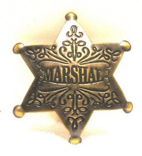 Sheriff Old West Police Badge Ranger Marshal Deputy 6Pt
