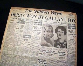 GALLANT FOX Triple Crown KENTUCKY DERBY Churchill Downs HORSE Race1930 
