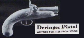 How to CARVE a Derringer WOOD Model Gun REPLICA CAP & BALL PISTOL 