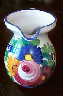 Vintage ITALIAN GRAZIA DERUTA HAND PAINTED BASKET BOWL ITALY