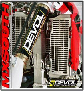 Devol Radiator Guards Honda CR125R CR250R 2005   2007 Motocross Enduro