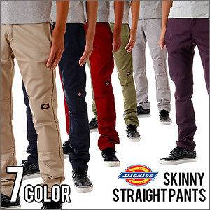 Dickies Mens Skinny Straight Double Knee Work Uniform Pants  Size 28 
