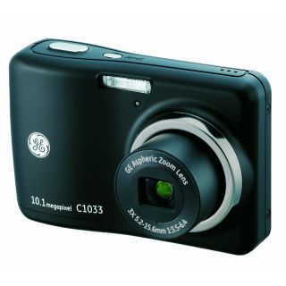 GE C1033 Digital Camera Black + 8Gb SD Card Rechargeable Batteries and 