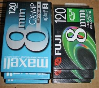 P6 120 VIDEO 8 VIDEO CASSETTE MP 8MM LOT QTY 6 BRAND NEW SEALED MAXELL 