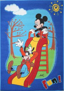 Disney Mickey Mouse Fun Childrens Bedroom Rug + FREE Clubhouse Face 