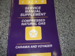 1996 96 DODGE CARAVAN MINI VAN Service Shop Repair Manual SUPPLEMENT 