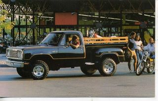 1976 DODGE WARLOCK PICKUP TRUCK CAR DEALER ADVERTISING POSTCARD 