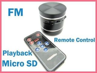 360°Mini Vibration Speaker MicroSD Slot Music FM  With Remote 