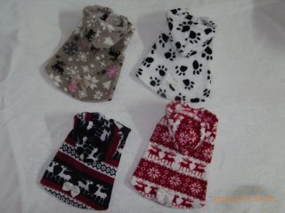   Footprints Christmas Snow Deers Puppy Dog Clothes Pet Warmer Costumes