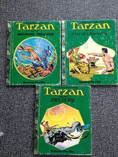 Lot of 3 70s ERB TARZAN HB books art by HOGARTH Superscope 37 38 39 