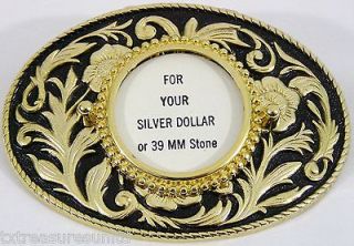 silver dollar belt buckle in Clothing, 