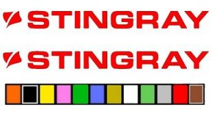 STINGRAY BOAT FISHING STICKER DECAL PAIR *ANY SIZE OR COLOR AVAILABLE 