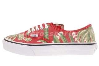 Vans Van Doren Authentic Slim Hawaiian Floral Red Casual Shoes VN 