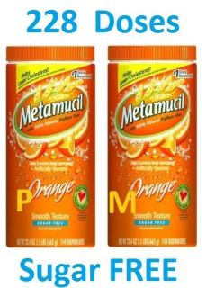 Metamucil MultiHealth Psyllium Fiber Orange Smooth Texture Sugar FREE 